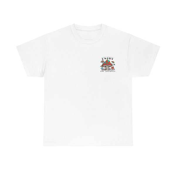 Enjoy The Journey Mushroom Small Front Large Back Logo Tee
